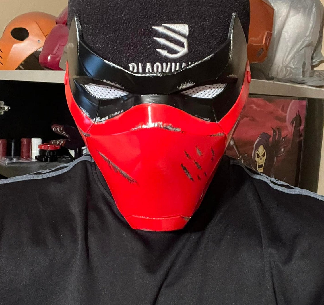 Red Hood Outlaw mask Crimson Red and Matte Black