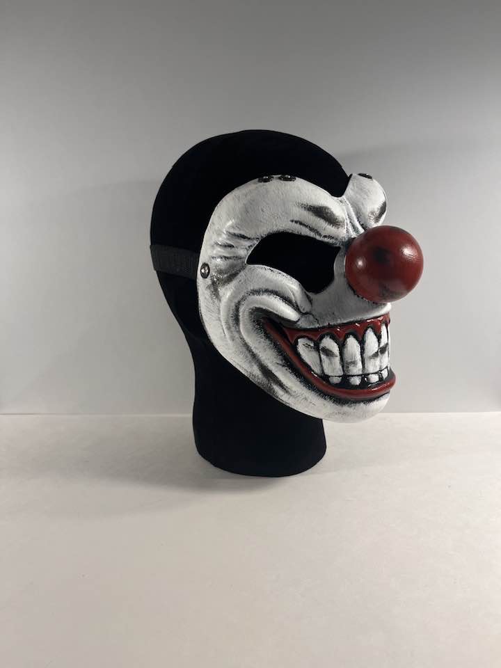 Sweet Tooth Clown mask. One Eye Open. Baseball left eye. Twisted Metal.
