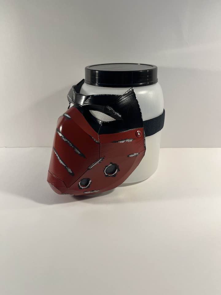 Red Hood Outlaw mask Crimson Red and Matte Black