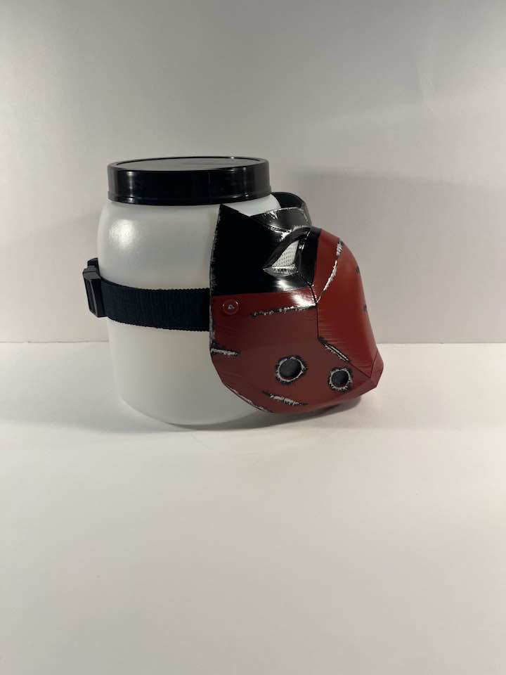 Red Hood Outlaw mask Crimson Red and Matte Black