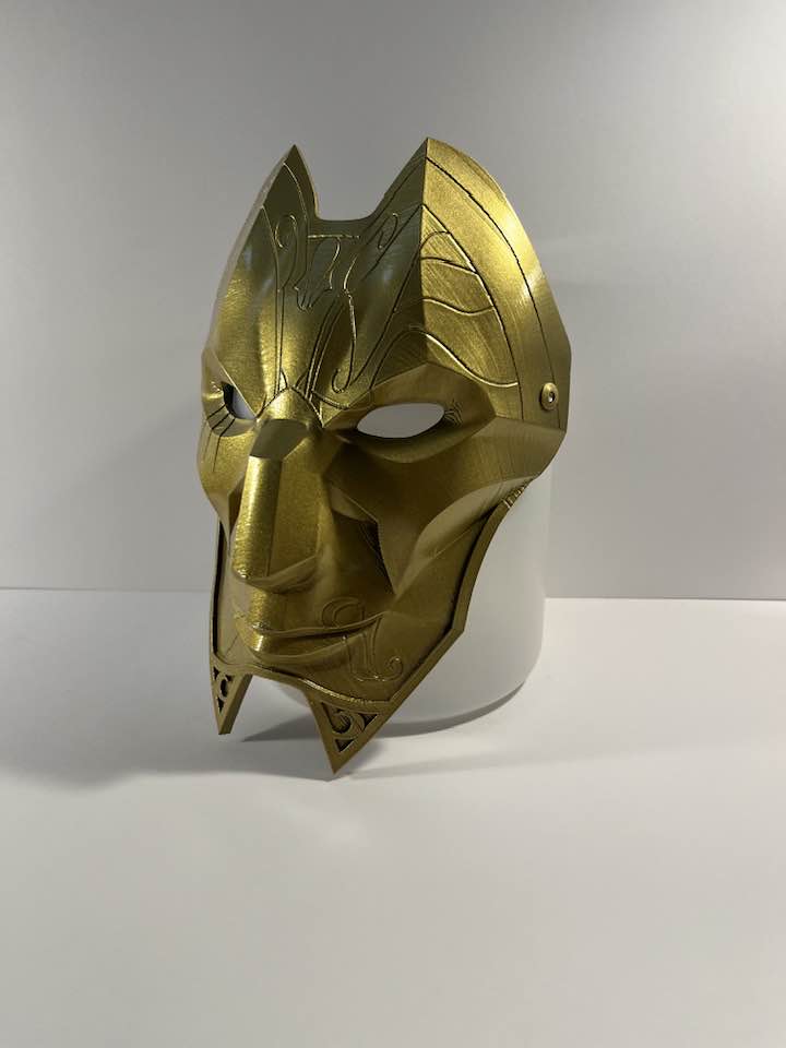 Jhin Mask from League of Legends Pure Gold color