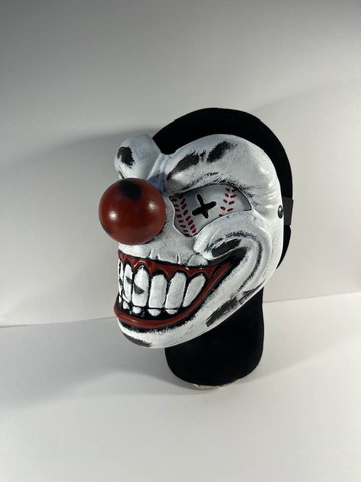 Sweet Tooth Clown mask. One Eye Open. Baseball left eye. Twisted Metal.
