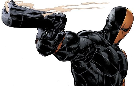 Deathstroke Arkham Origins Matte Black and True Orange shins and forearms.