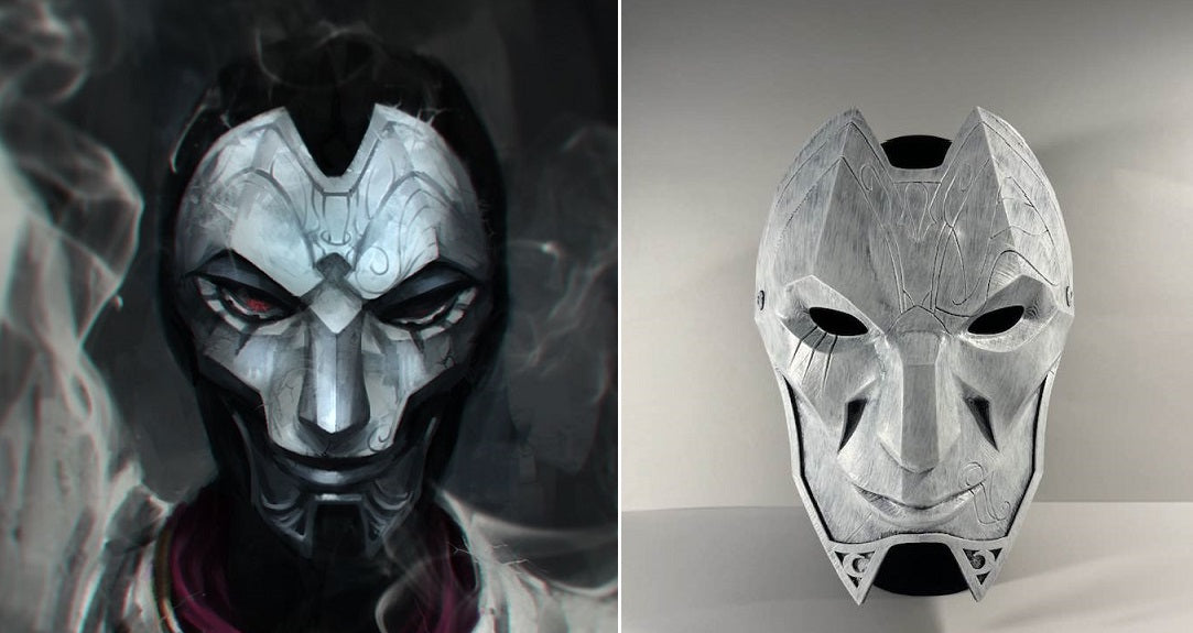 Jhin Mask from League of Legends Titanium White
