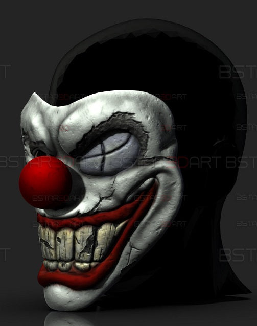 Sweet Tooth Clown mask. One Eye Open. Twisted Metal.
