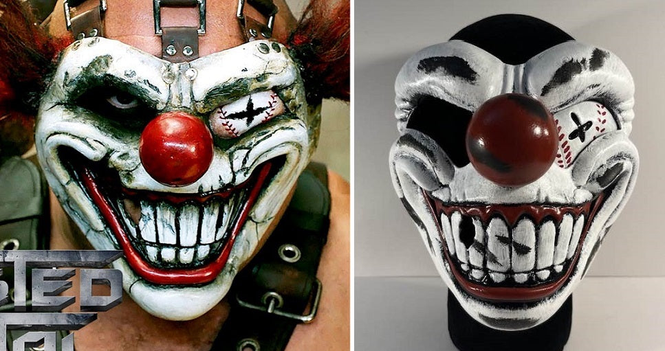 Sweet Tooth Clown mask. One Eye Open. Baseball left eye. Twisted Metal.