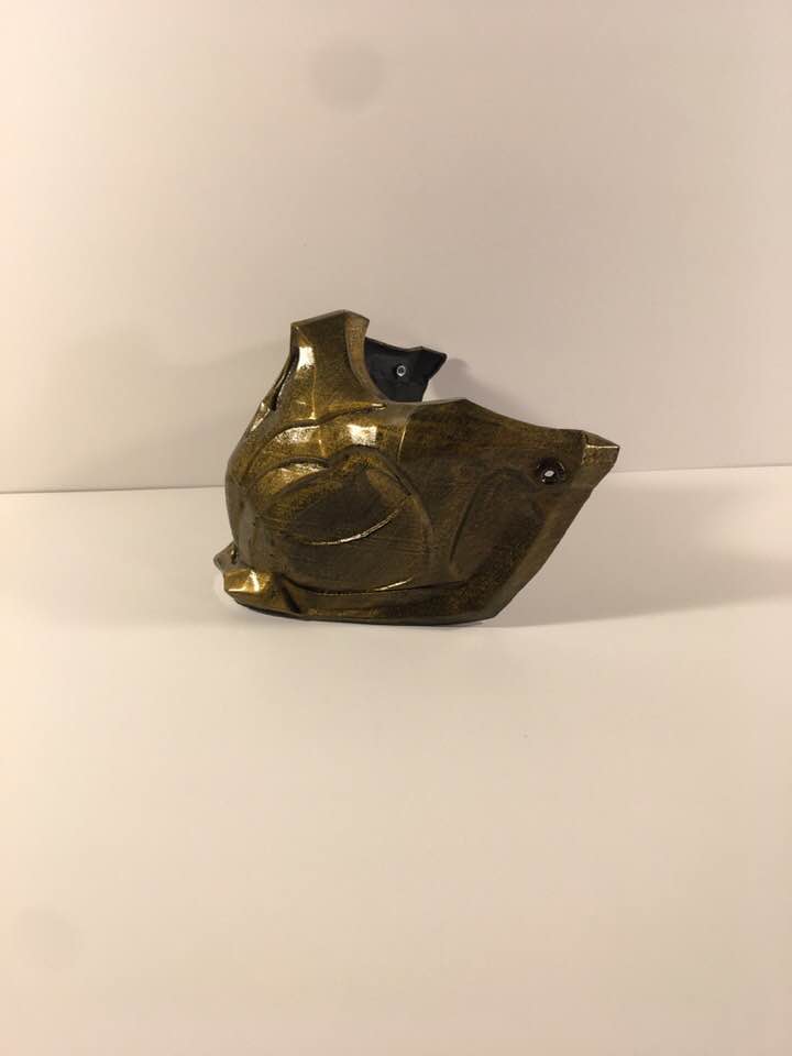 Scorpion MK11 mask Mortal Combat video game Antique Gold