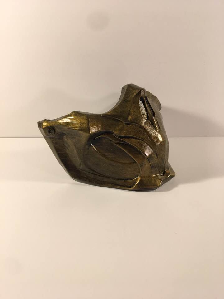 Scorpion MK11 mask Mortal Combat video game Antique Gold