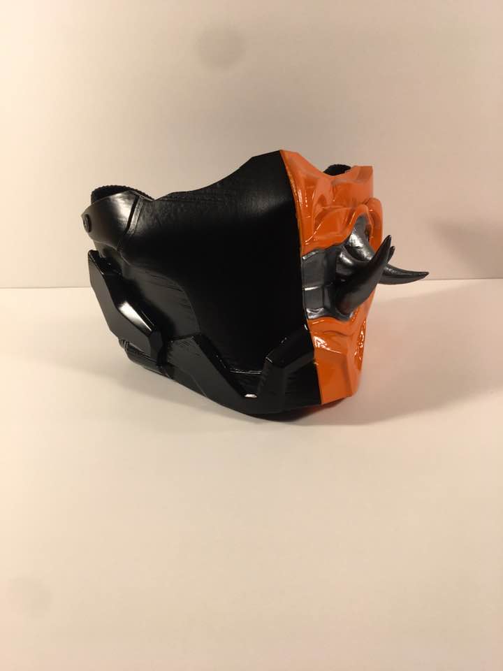Deathstroke Oni half mask Japanese Demon Samurai