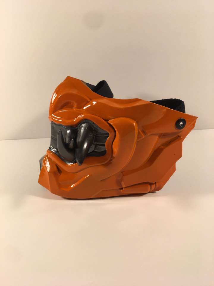 Deathstroke Oni half mask Japanese Demon Samurai