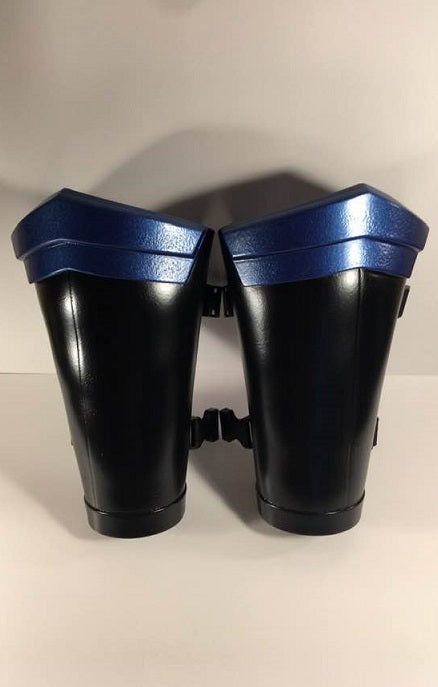 Nightwing gauntlets forearm armor with adjustable straps Matte Black Metallic Blue