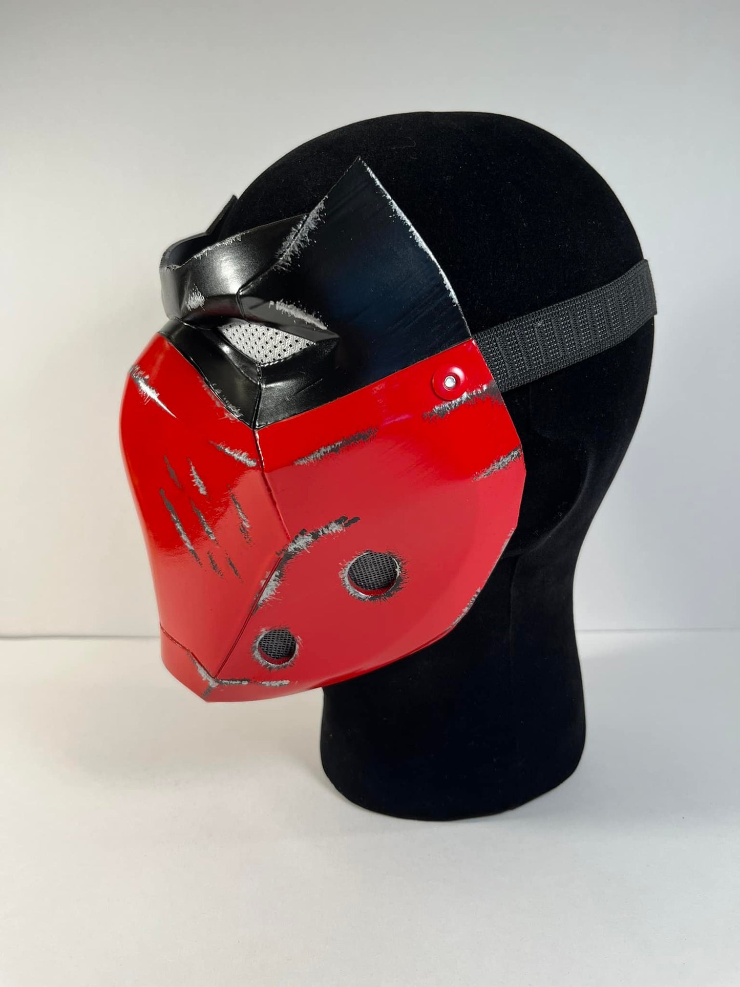 Red Hood Outlaw mask Fire Red and Matte Black