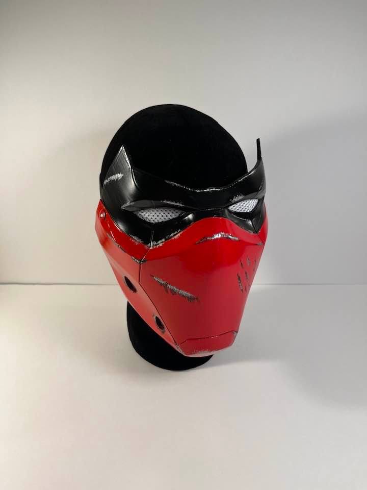 Red Hood Outlaw mask Fire Red and Matte Black