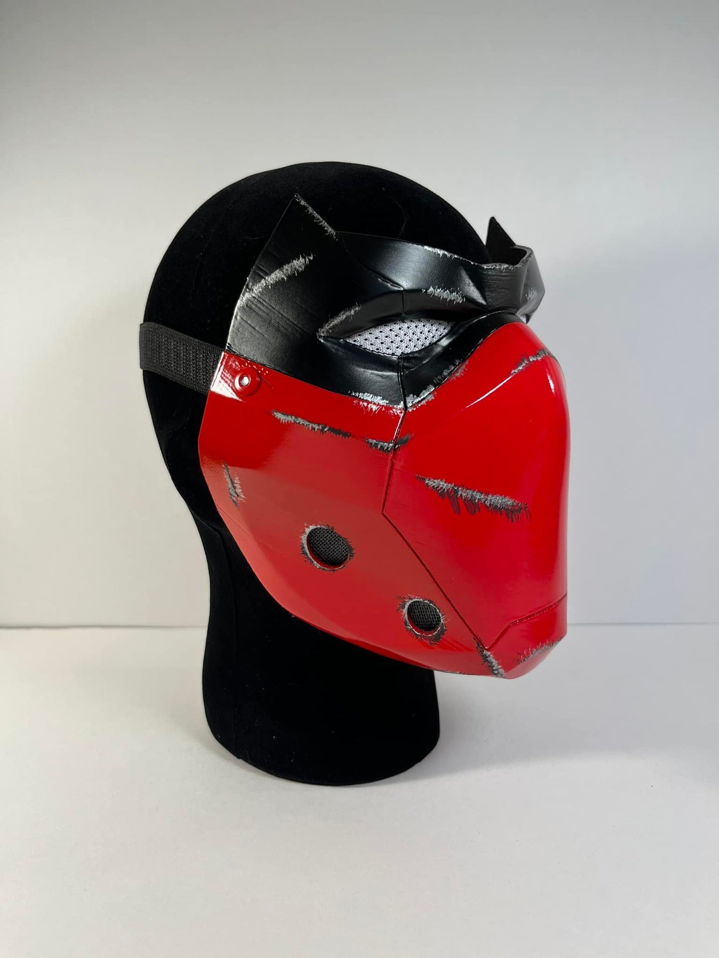 Red Hood Outlaw mask Fire Red and Matte Black
