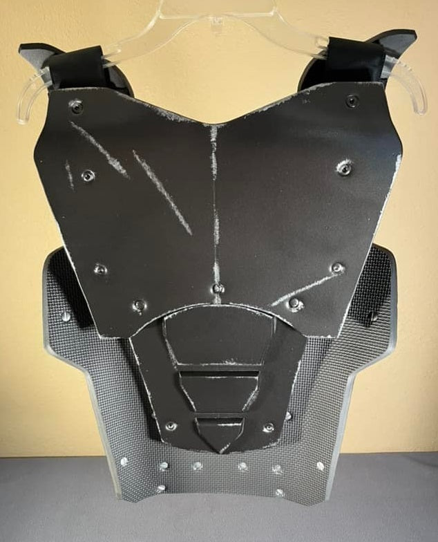 Deathstroke Arkham Origins full chest armor Gunmetal Fire Orange Front & back