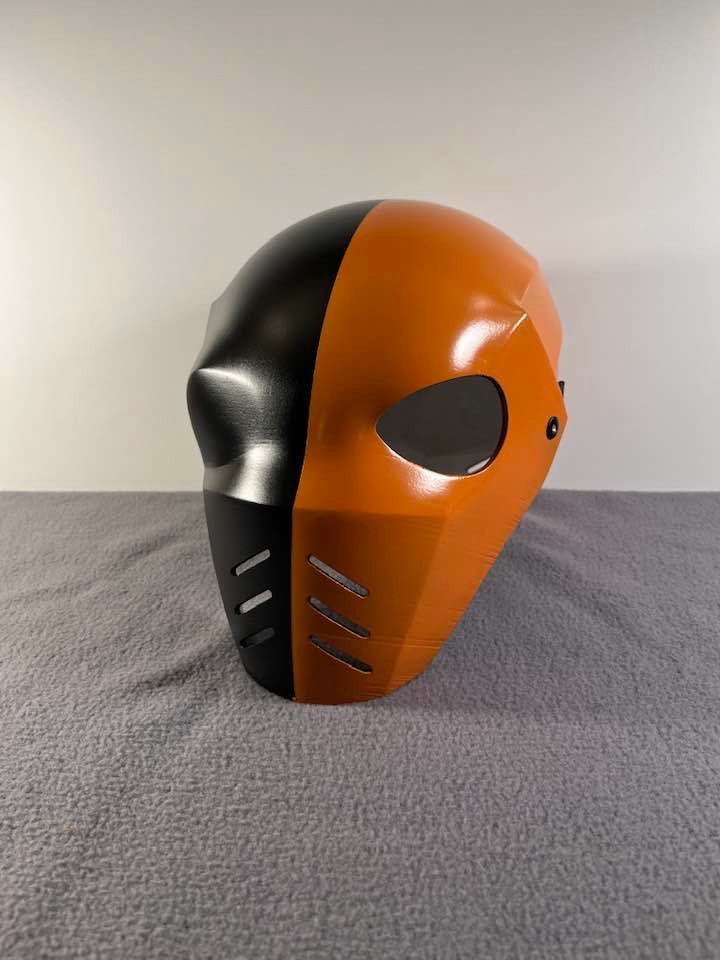 Deathstroke CW Arrow version full armor and helmet Flat Black True Orange Blue Carbon Fiber