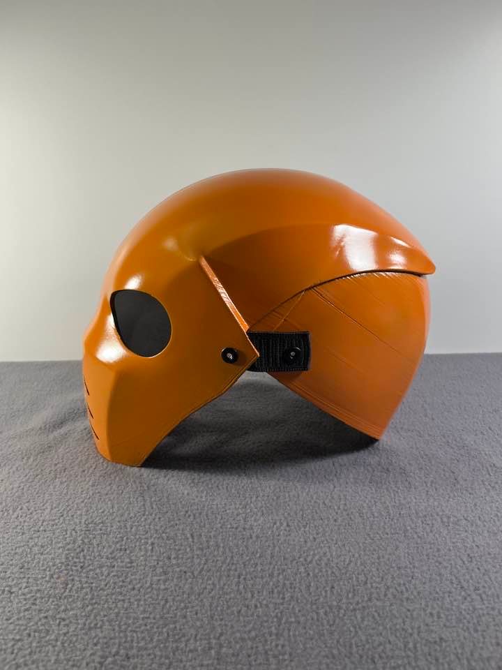 Deathstroke CW Arrow version chest armor and helmet Flat Black True Orange Blue Carbon Fiber