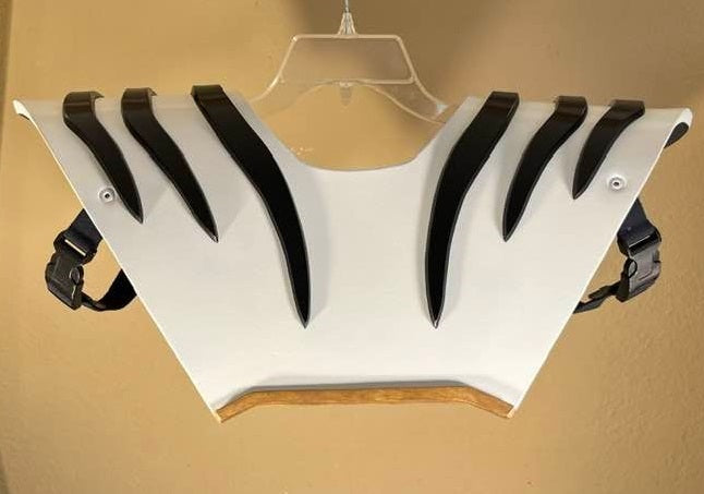 Dino Thunder Ranger White chest armor. Black and Gold trim.