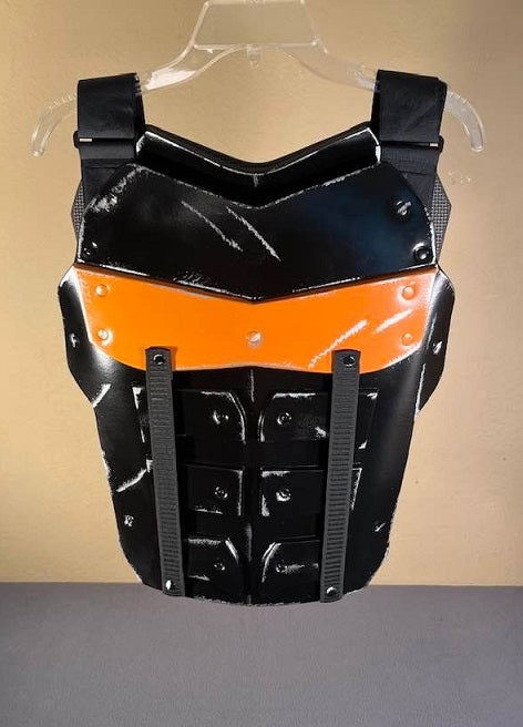 Deathstroke Arkham Origins full armor. MASK NOT INCLUDED. Matte Black and True Orange.