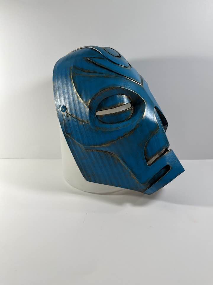 Skyrim Dragon Priest mask from Elder Scrolls Rahgot Turquoise (Blue-Green), Gold version