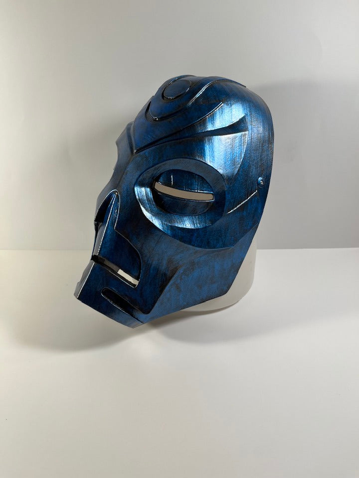 Skyrim Dragon Priest mask from Elder Scrolls Morokei Metallic Blue color