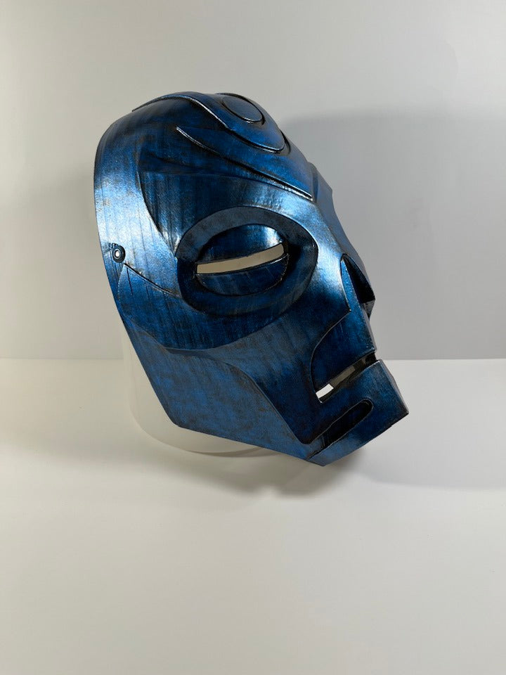 Skyrim Dragon Priest mask from Elder Scrolls Morokei Metallic Blue color