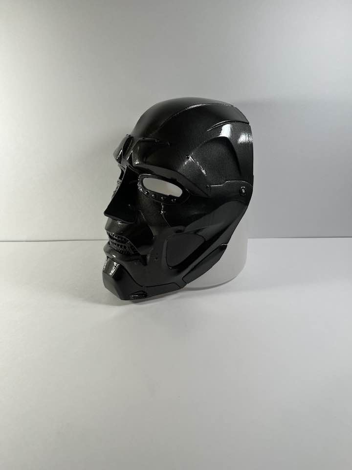 Dr. Doom Mask Variant Metallic Black Stainless-Steel color