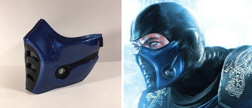 Sub-Zero MK9 mask Mortal Combat with adjustable strap