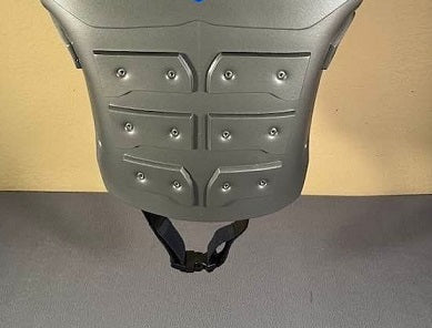 Nightwing chest armor Metallic Gunmetal Classic Nightwing Blue symbol