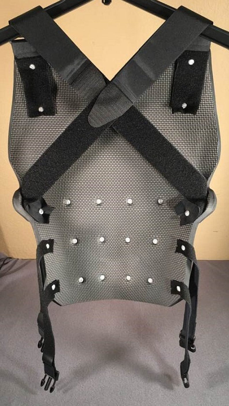 Red Hood Vengeance version chest armor Black Stainless Steel Burgundy