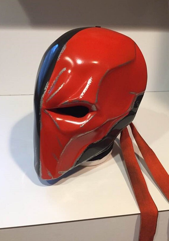 Deathstroke Arkham origins 2-piece set: mask and staff Gunmetal Fire Orange