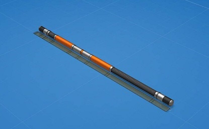 Deathstroke Bo staff Dark Steel Metallic Orange