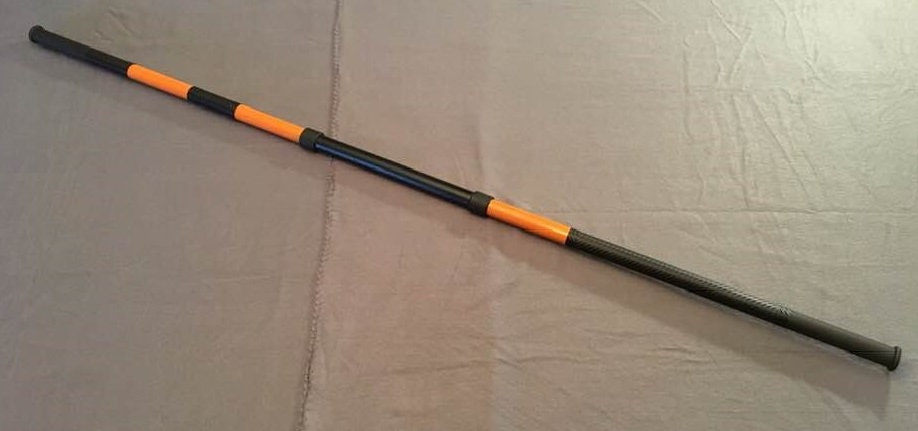Deathstroke or Ravager Bo staff Matte Black and True Orange