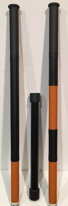 Deathstroke or Ravager Bo staff Matte Black and True Orange