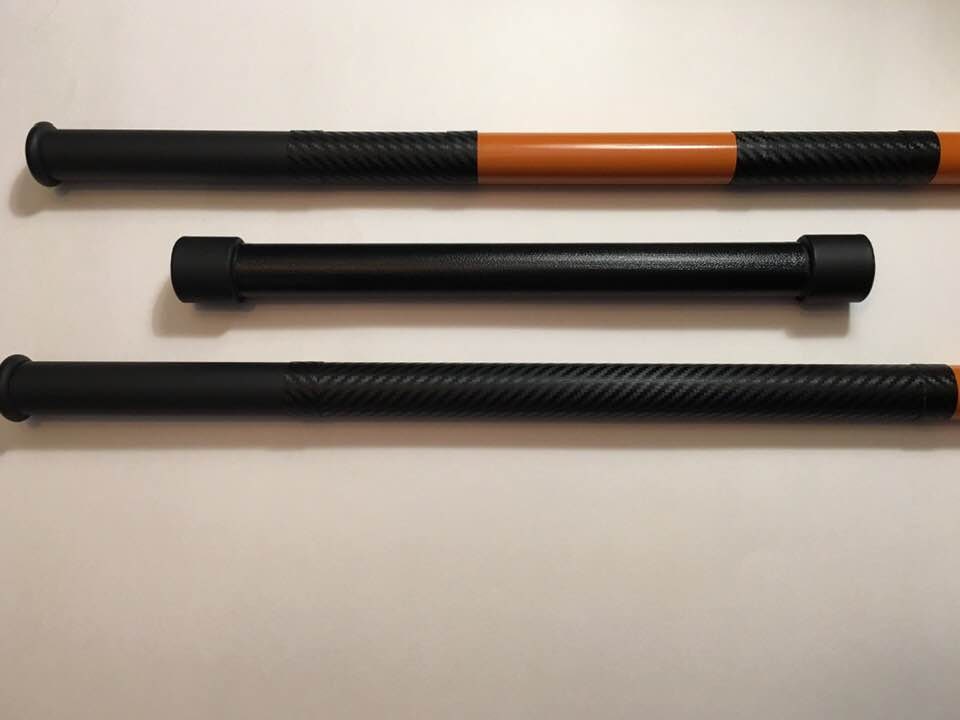Deathstroke or Ravager Bo staff Matte Black and True Orange