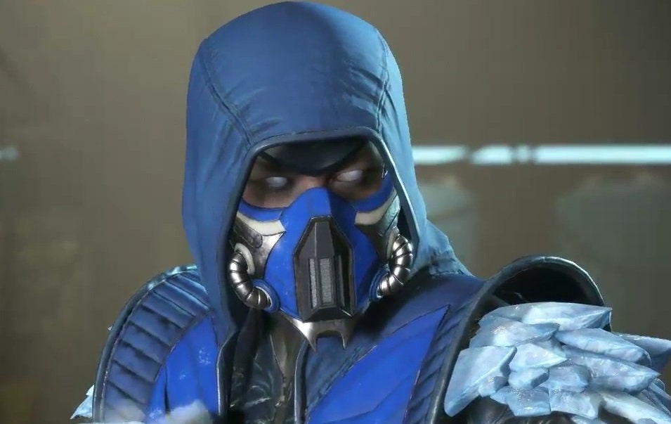Sub-Zero mask Injustice 2 version adjustable S/M/L size straps painted Mortal Combat video game Sub-Zero DC Costume Cosplay comics Halloween