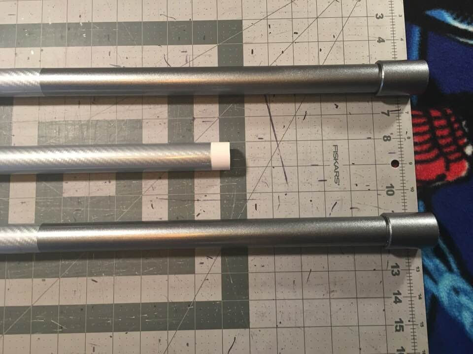 Black Canary Bo staff 5' long silver carbon fiber wrap