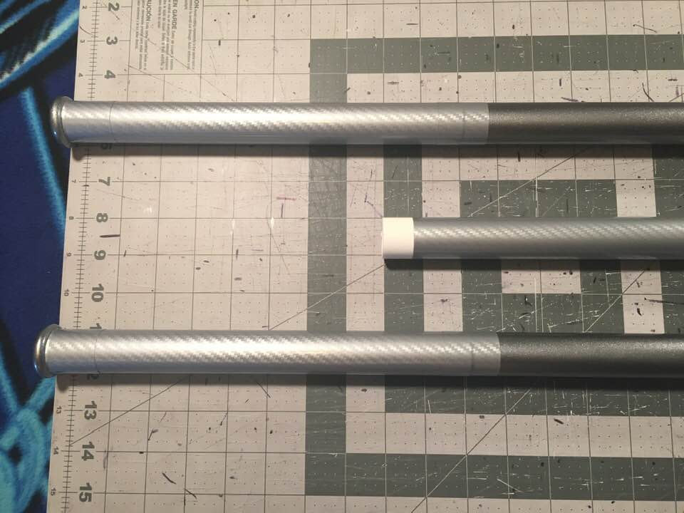 Black Canary Bo staff 5' long silver carbon fiber wrap
