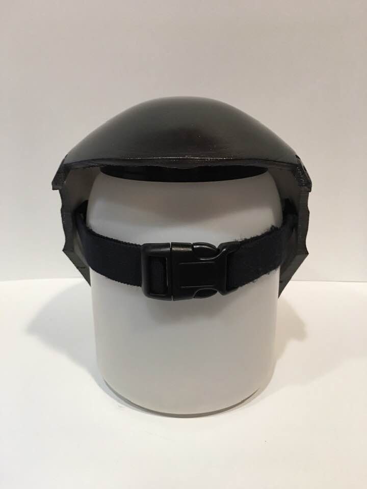 Black Mask FRONT ONLY Arkham Origins or Birds of Prey Metallic Black Night