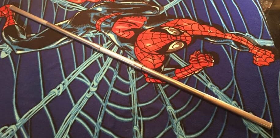 Black Canary Bo staff 5' long silver carbon fiber wrap