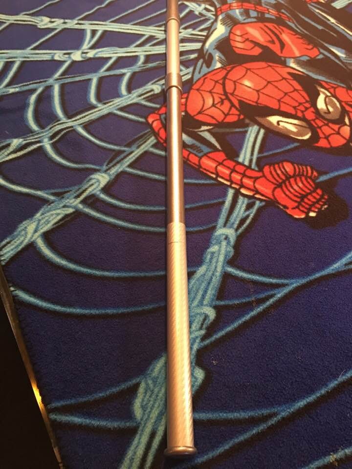 Black Canary Bo staff 5' long silver carbon fiber wrap