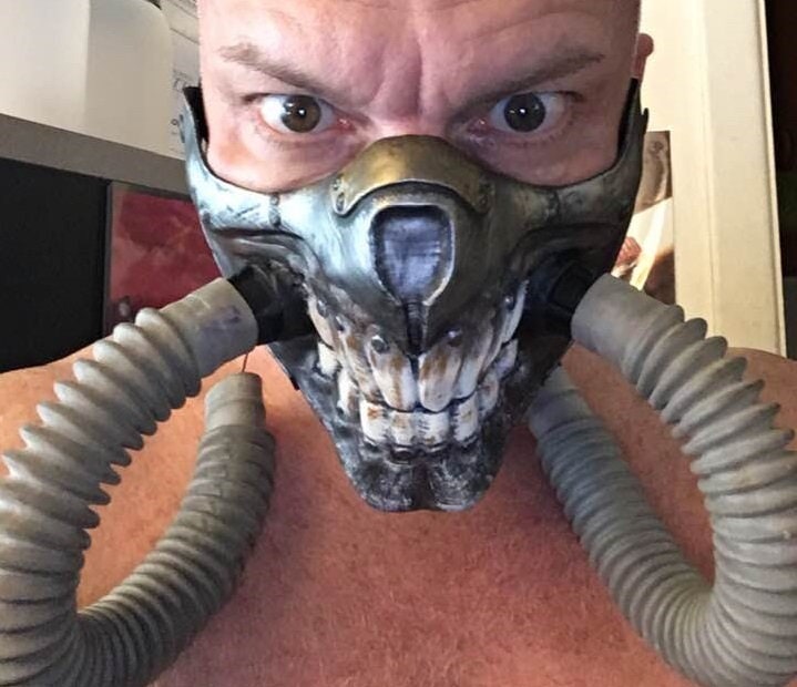Immortan Joe mask with hoses from the movie Mad Max Fury Road