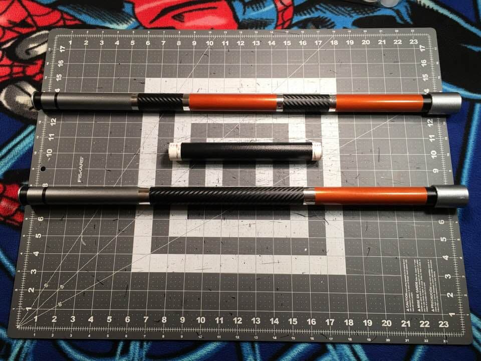 Deathstroke Bo staff Dark Steel Metallic Orange