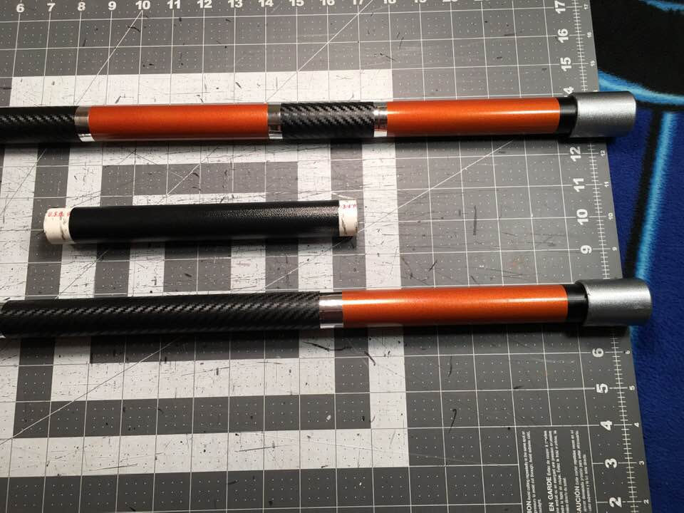 Deathstroke Bo staff Dark Steel Metallic Orange