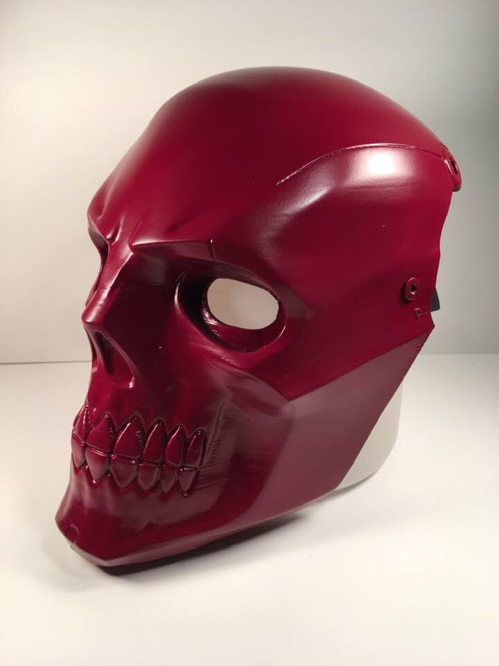 Red Skull Mask FRONT ONLY with adjustable strap