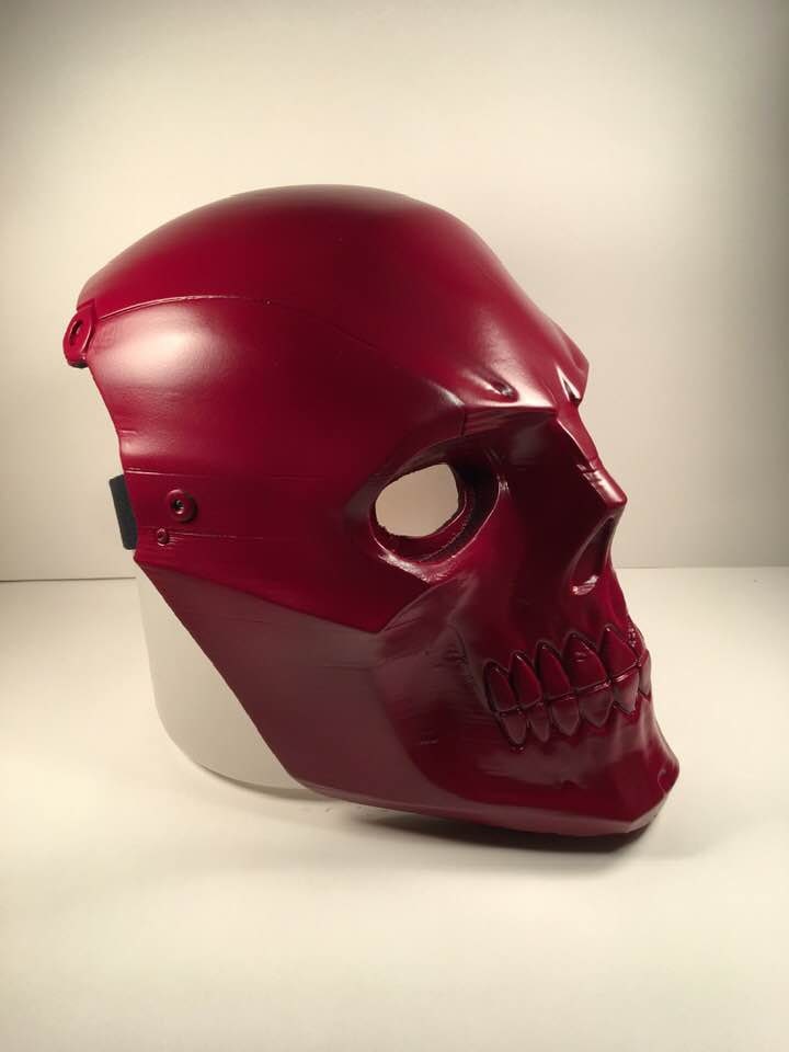 Red Skull Mask FRONT ONLY with adjustable strap
