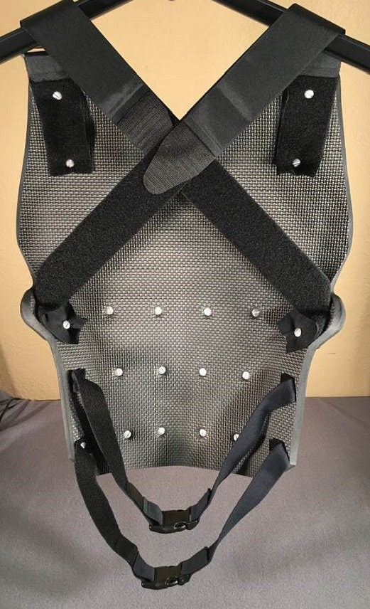 Red Hood chest armor Gunmetal Burgundy