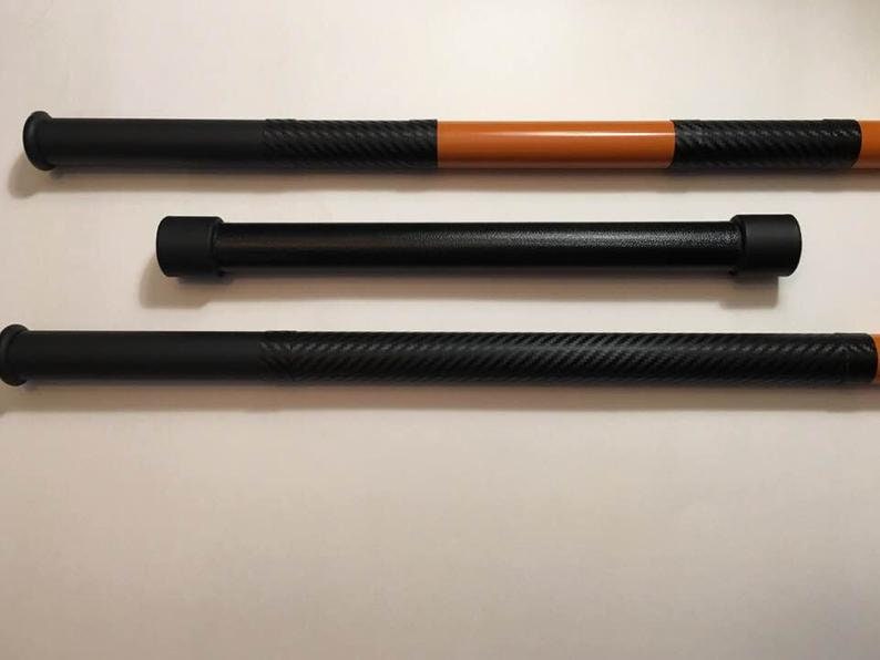 Deathstroke Arkham origins 2-piece set: mask and staff Flat Black True Orange