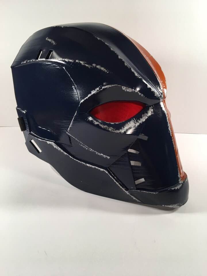 Deathstroke Titans TV show version mask and backplate. Metallic Orange Navy Blue