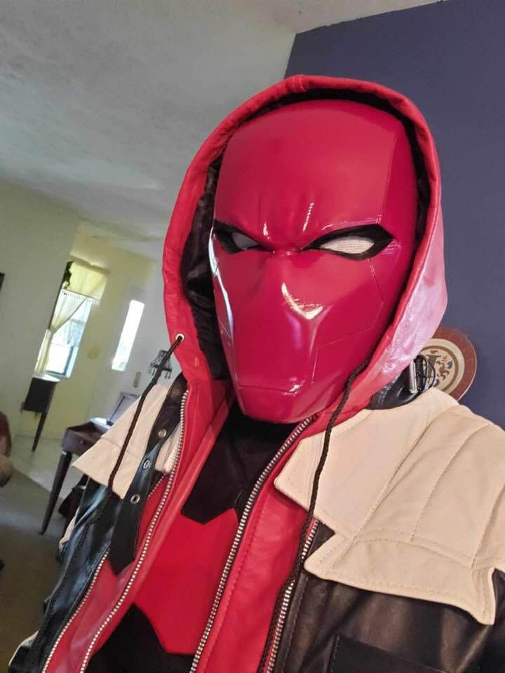 Red Hood helmet Rebirth version Fire Red